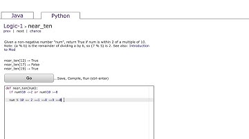 Python: CodingBat– Logic-1– near_ten