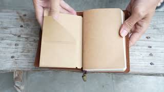 Leather A6 Travelers Notebook Genuine Leather Journal Cover 3.5x 5.5 / 9*14CM  Field Notes Travel
