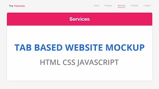 Tab Based Website Mockup Design | Html Css Javascript