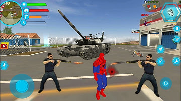 Spider Rope Hero Voice Town - Gameplay Walkthrough Part 1 - Attacking Soldiers (Android/IOS)