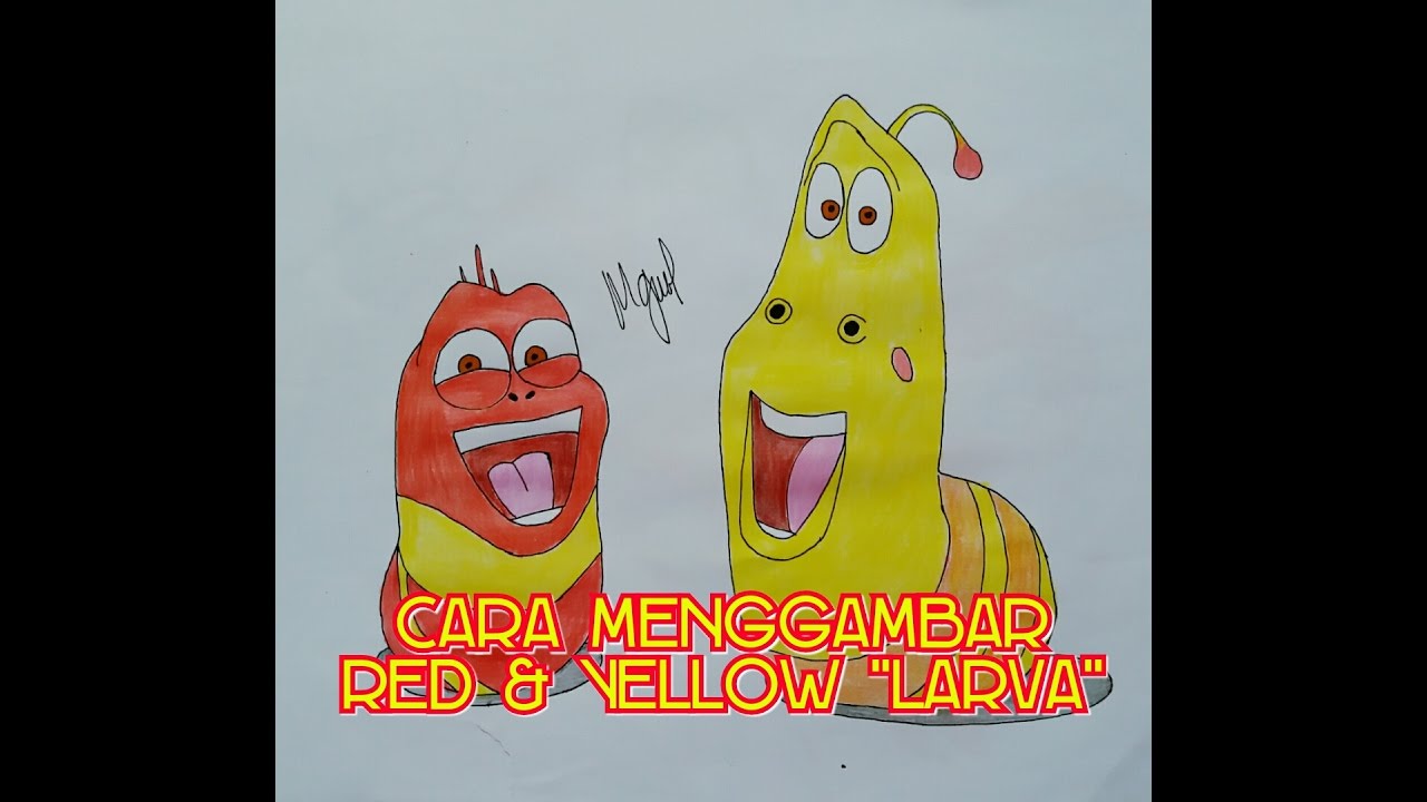 HOW TO DRAW RED AND YELLOW FROM LARVA YouTube HOW TO DRAW RED AND YELLOW FROM LARVA YouTube