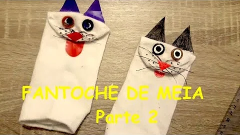 Como fazer fantoche de meia de Gato?