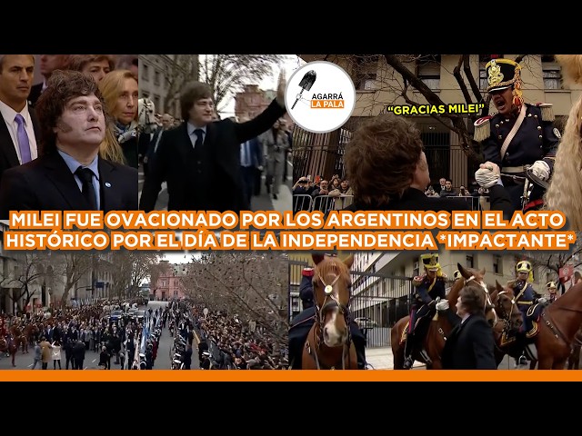 MILEI SE EMOCIONÓ HASTA LAS LÁGRIMAS POR LA OVACIÓN EN ACTO EN EL DÍA DE LA INDEPENDENCIA: "GRACIAS"