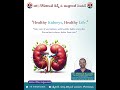 Healthy Kidneys Healthy Life | Daily Kidney Care Tips | Dr Gopikanth Godavarikhani