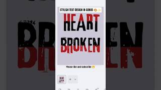 Creative Text Design in Canva | Canva Shorts Tutorial ✨🖌️#ytshorts#viral#trending#canva#shorts#delhi