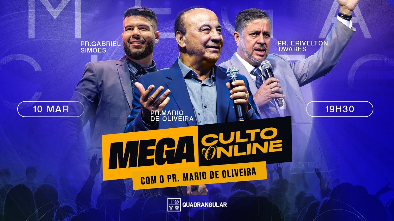 Mega Culto Online com o Pastor Mário de Oliveira | Março