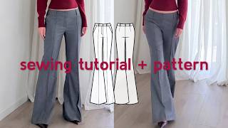 How to Sew PERFECT Flared Leg Pants: Tutorial + Kaira Sewing Pattern