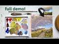 FULL DEMO: How to Paint an Acrylic Irish Landscape with Rainbow