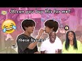 Jungkook acting like the hyung of BTS | Couples Reaction