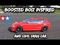 Brushless Converted Tamiya TT-02D Honda Civic SiR Drag &amp; Top Speed Tests.