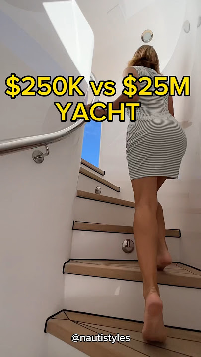 $250K vs $25M Yacht-Home 🤔 😳🤯 #yachtforsale #boats #yachttour #superyacht