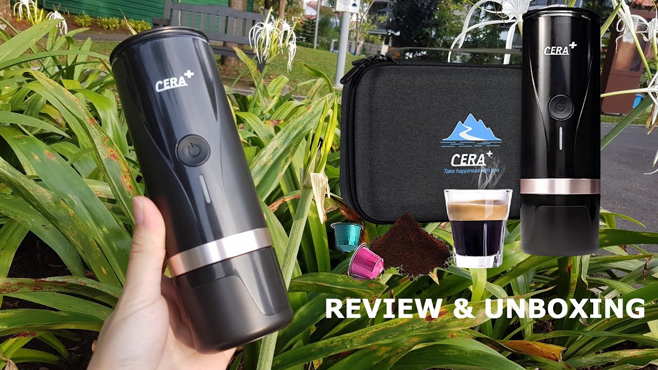 sale: CERA+ Portable Mini Espresso 12V/24V Rechargeable Car Coffee Maker