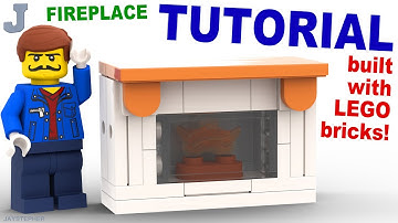 How To Make A Modern White Fireplace With LEGO Bricks Tutorial