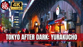 Rainy Night Walk in Tokyo | Yurakucho | Virtual Walk Japan
