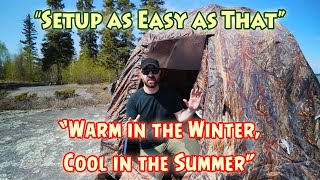 Camping with ALL SEASON INSULATED TENT on the Remote Island | by Jay Legere