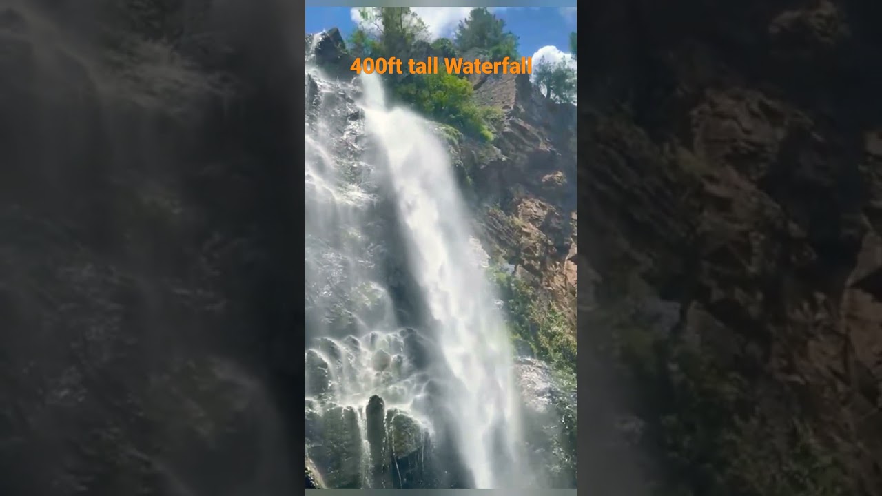 Standing under 400ft tall Jorogo Waterfall | Freezing water 🥶