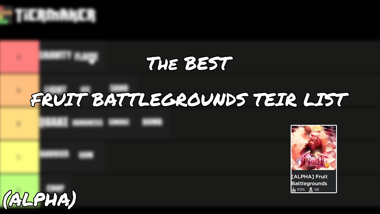 Fruit Battlegrounds Tier List - Gamer Journalist