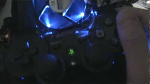 modded ps3 controller/fan/two batteries/dualshock LED mod
