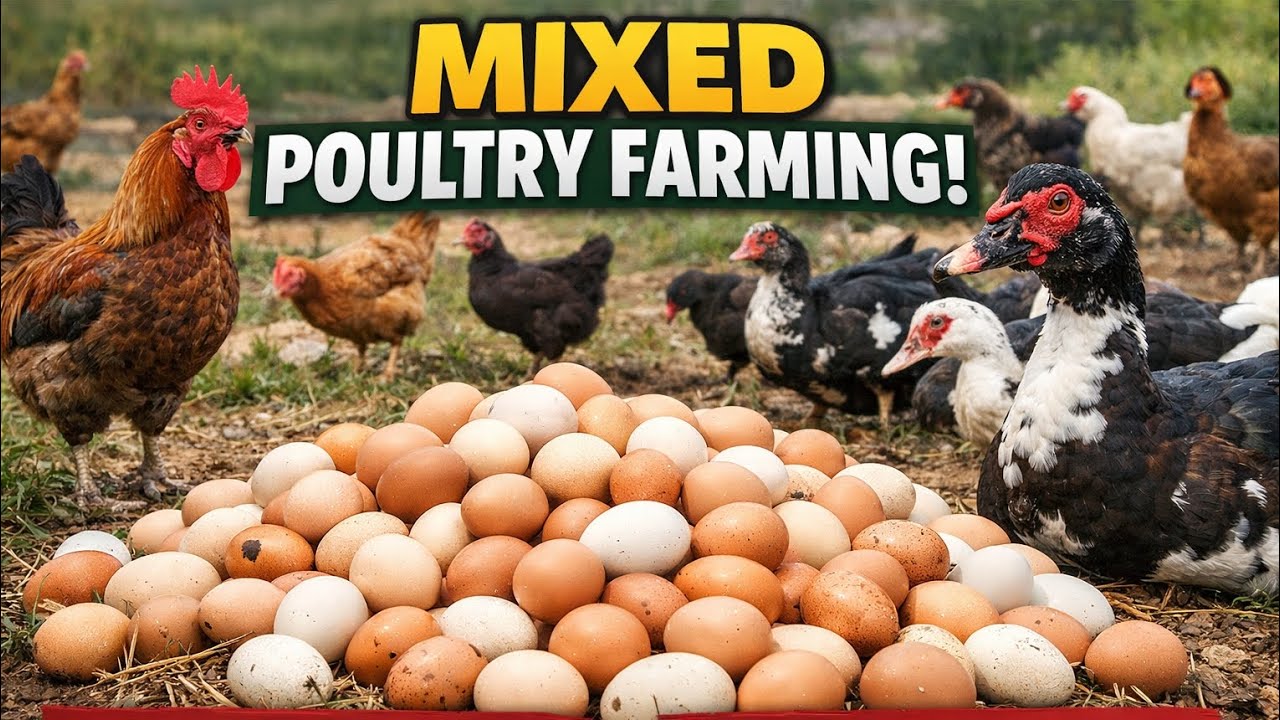 Raising Chicken and Ducks Together The Process Of Feeding Open Range Chicken And Ducks