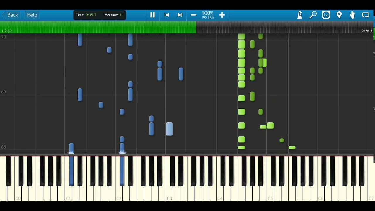 艦これop 海色 Miiro 採譜してみた Synthesia Piano Sheet Youtube