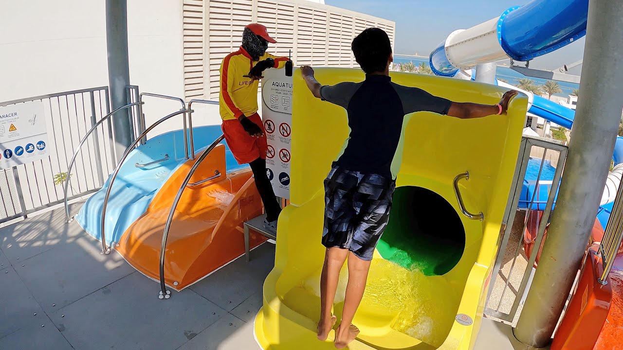 Strange Aquatube Water Slide at Riu Dubai - YouTube