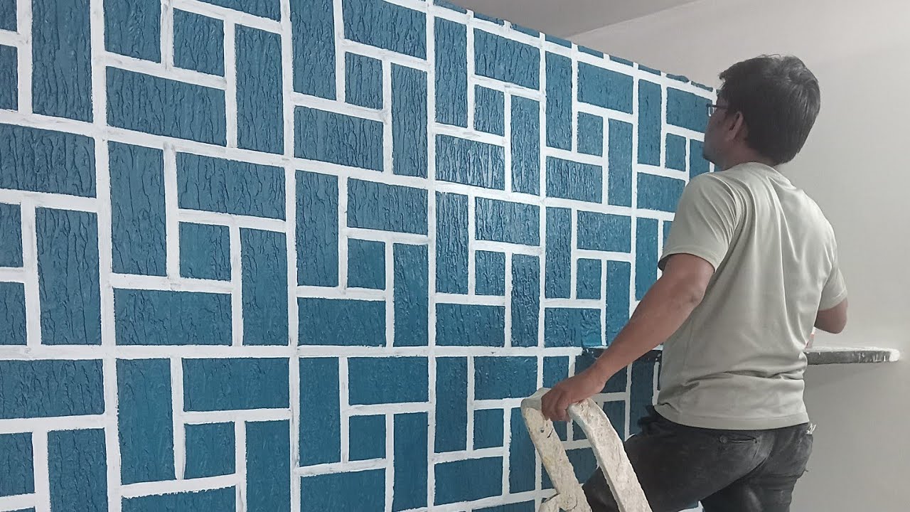 DIY TEXTURE ART FOR YOUR HOME 🏡🪙 masking tape design wallpaper 