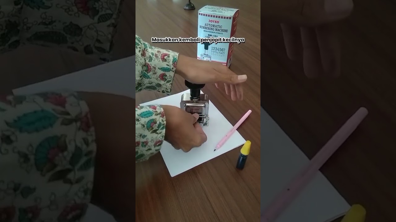 Cara menggunakan alat pencatat JOYKO Automatic Numbering Machine