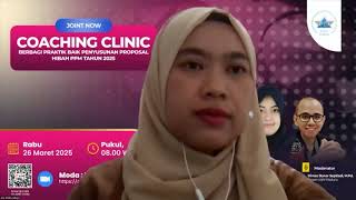 Coaching Clinic  Berbagi Praktik Baik Penyusunan Proposal Hibah Ppm Tahun 2025  Imes Jatim