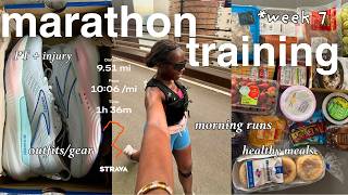 realistic week of marathon training *diet, workouts, outfits* a beginner runner (post knee surgery)