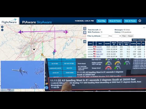 Announce overhead flights using FlightAware and NodeRed