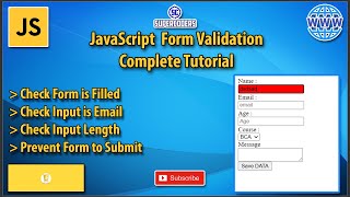 JavaScript Complete Form Validation Tutorial | JS Form Validation Inputs