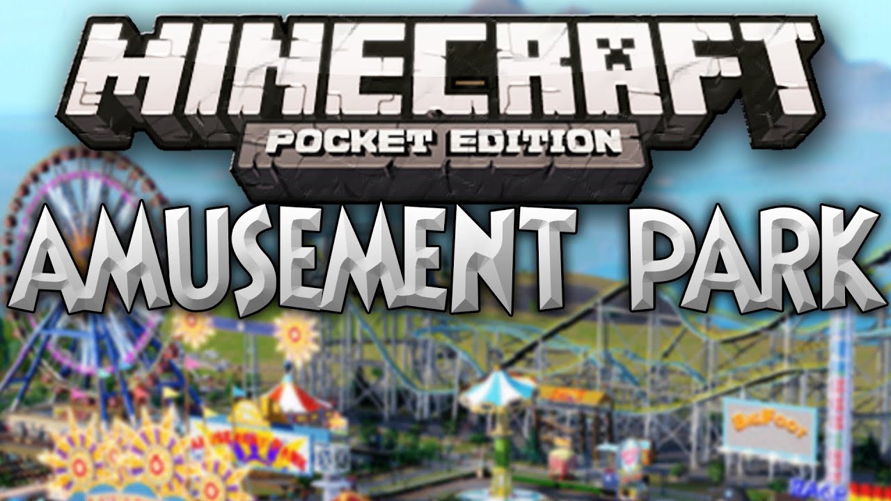 Minecraft Pocket Edition HUGE Theme Park (MCPE Map Review + Download ...