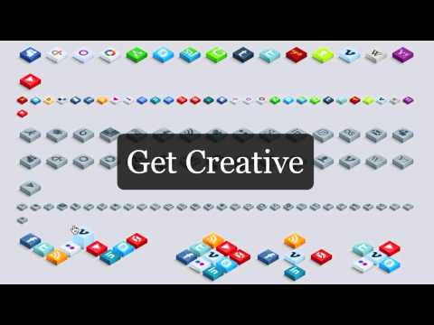 Social 3D Icons HTML