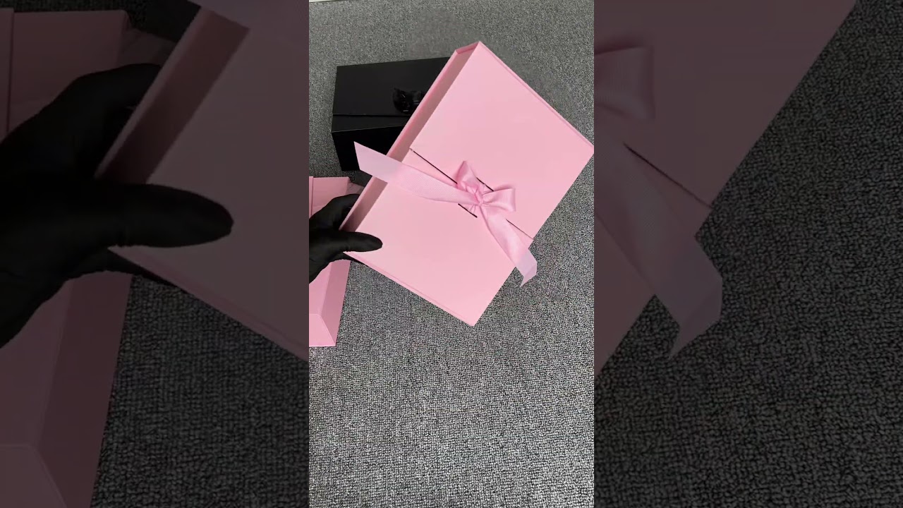Pink box. Special shape box. Folding box. Boutique box. Beauty box.