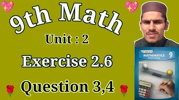 9th Class Maths Exercise 2.6 Question 3 || Class 9 Math Chapter 2 Exercise 2.6 || 2.6 Class 9