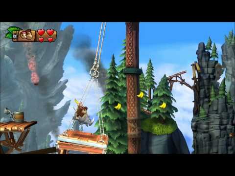 Donkey Kong Country: Tropical Freeze - 100% Walkthrough - 2-2 Mountain Mania (Puzzle and KONG)