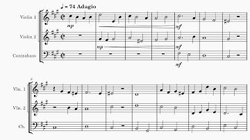 String Quartet in F# Minor | Prelude for 2 Violins & Contrabass. Adagio - Sovereignty - Sheet music