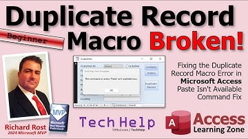Fixing the Duplicate Record Macro Error in Microsoft Access Paste Isn