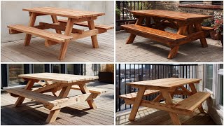 100 Wooden Picnic Table Ideas Perfect for Small Balconies & Outdoor Spaces