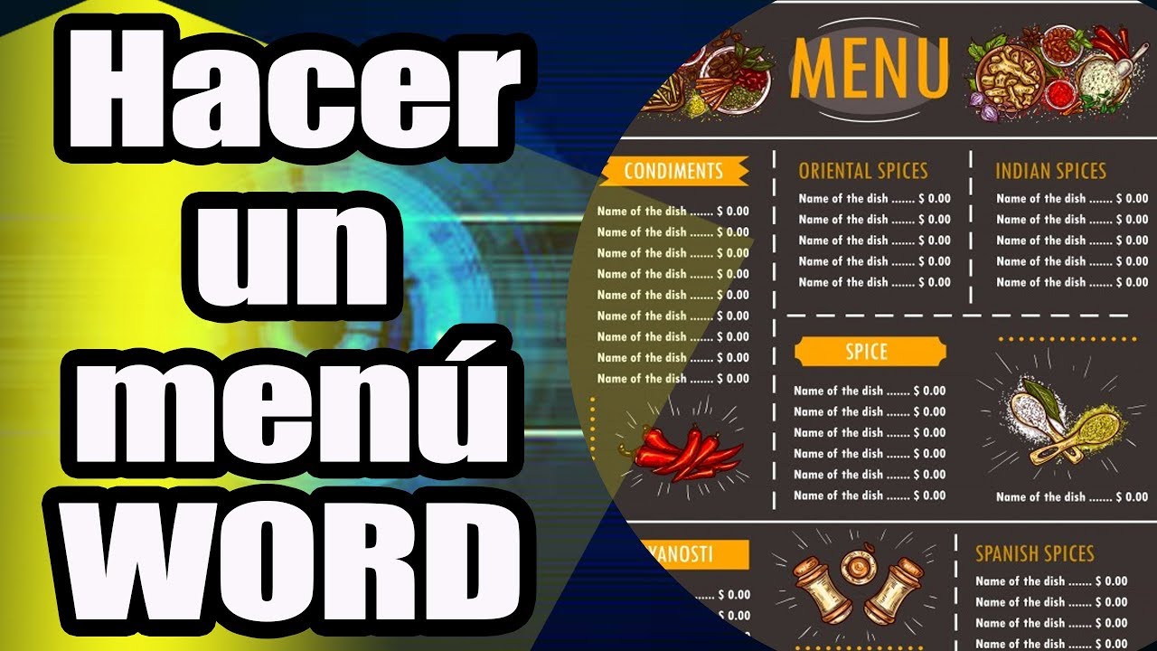 Como Hacer Un Menu Como hacer un menú profesional en Word - YouTube