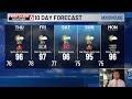 Check the latest holiday weekend rain chances on the 10 Day Forecast