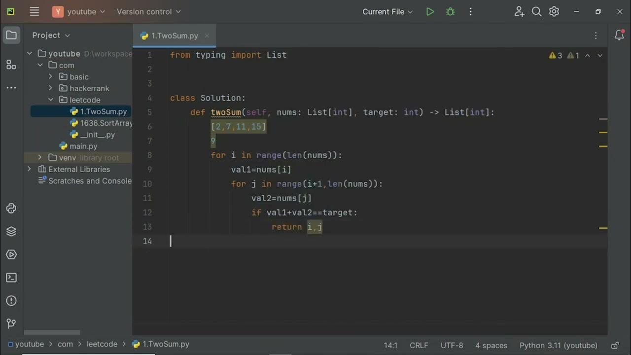 LeetCode Problem 1: Two Sum - YouTube