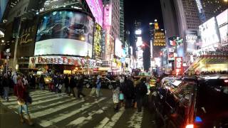 Night ride @ Times Sq & 42nd Street before New Year's Eve [HD] - GoPro Hero2 HD