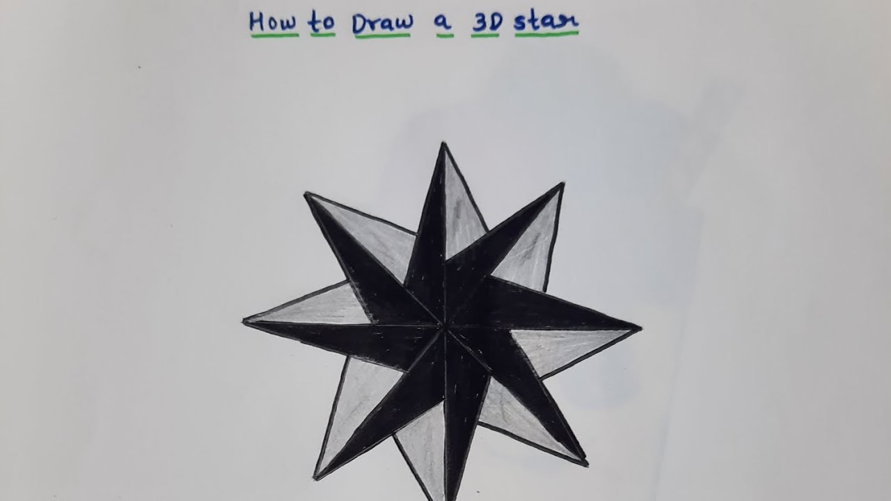 How to draw 3D star? #shorts - YouTube