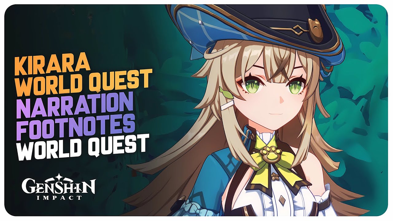 Kirara World Quest - Narration Footnotes - Summertide Scales and Tales |  Genshin Impact 4.8