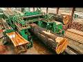 Turning A Huge Log Into A Perfect Table Inside A Wood Factory Full Process 