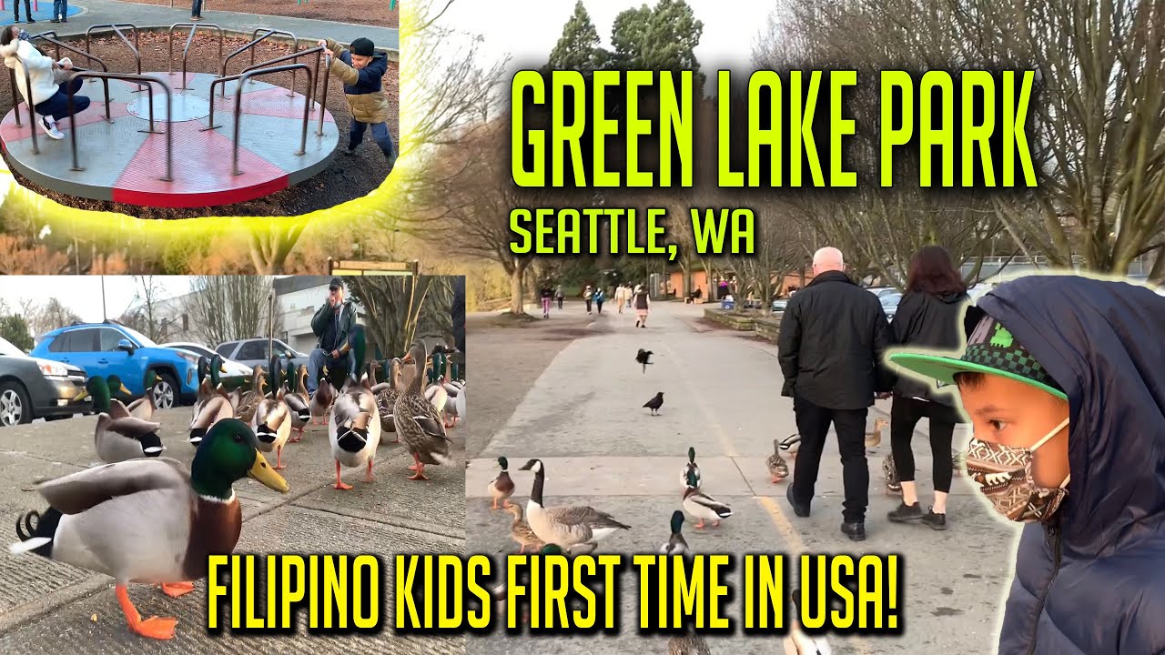 AMAZING DAY AT GREEN LAKE PARK IN SEATTLE, WA - LINGAW KAAYO! FilAm Kids First Time Seeing Geese!