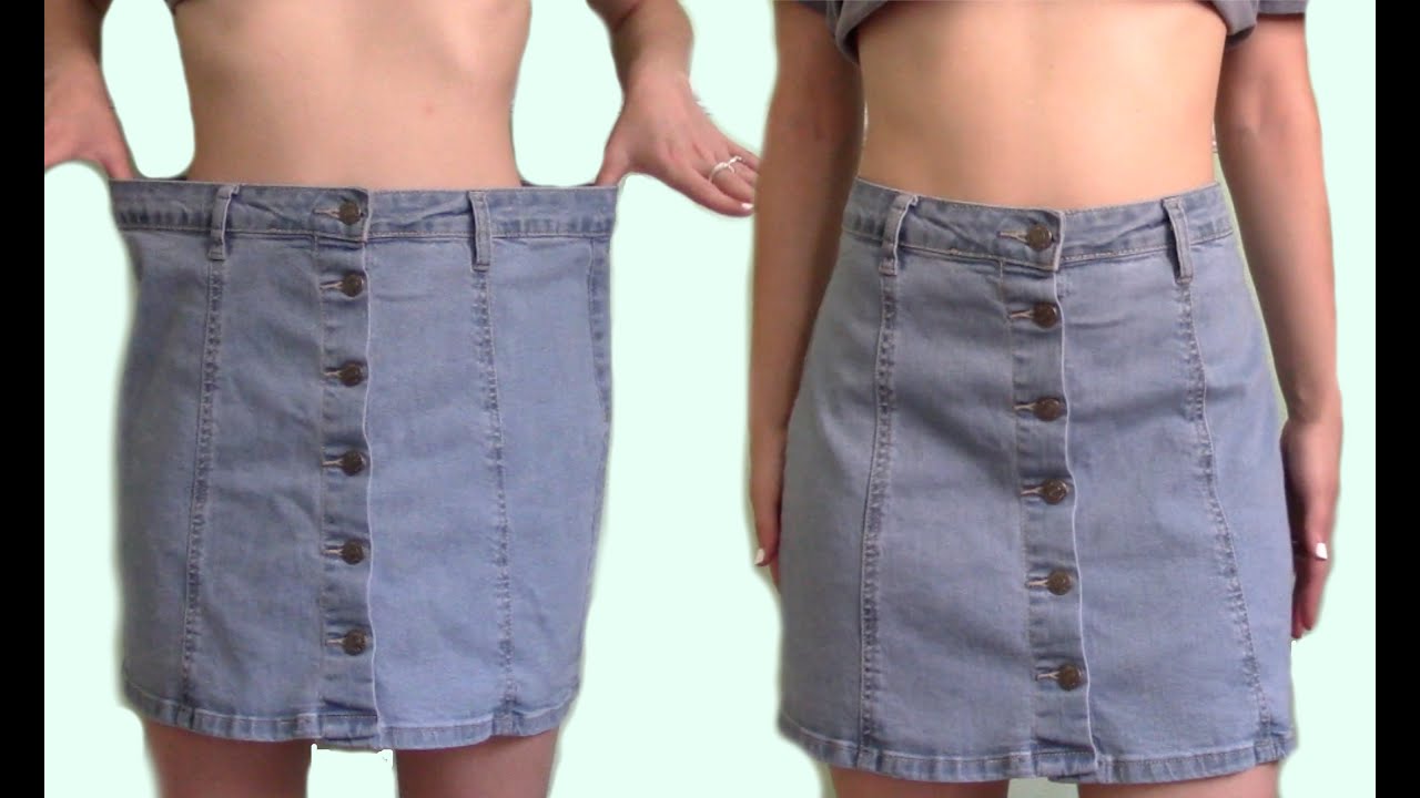 denim skirts for small waist big hips