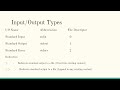 Input Output and Redirection