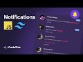 App Notifications - JavaScript & TailwindCSS Tutorial #iCodeThis